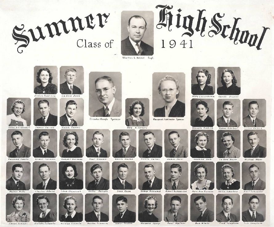 Graduating Class of 1941 - Sumner, IA